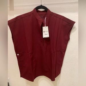 Fig burgundy top XXS